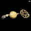 Bracelet Letos - avec feuille d'or - Verre de Murano original
