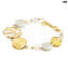 Bracelet Letos - with gold leaf - Original Murano Glass