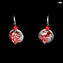 Boucles d'oreilles Boma - Rouge - Verre de Murano Original OMG