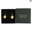 Boma Ohrringe - weiße Perlen und Gold - Original Muranoglas OMG