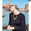 Collana Letos - con foglia oro - Vetro di Murano Originale OMG