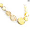 Necklace letos - with gold leaf  - Original Murano Glass