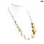 Necklace Boma - gold and ivory - Original Murano Glass