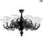 Venetian Chandelier Doriano black - Original Murano Glass OMG