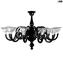 Venetian Chandelier Doriano black - Original Murano Glass OMG