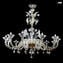 Candelabro veneziano 12 luzes Cimiero cristal e ouro - Rezzonico - Vidro Murano