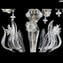 Venezianischer Kronleuchter 8 Lichter Cimiero Kristall und Gold - Rezzonico - Muranoglas