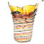Bande Califfone multicolore - Vase en verre - Verre de Murano original OMG