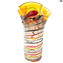 Bande Califfone multicolore - Vase en verre - Verre de Murano original OMG