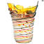 Califfone strip multicolor - Vaso de vidro - Vidro de Murano Original OMG