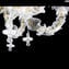 Großer venezianischer Kronleuchter 12 + 8 + 6 Lichter Cimiero Kristall und Gold - Rezzonico - Muranoglas