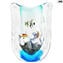 Vase Aquarium - with tropical fish - Original Murano Glass OMG