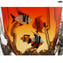 Vase Aquarium - Sunset- with tropical fish - Original Murano Glass OMG