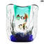 Vase Aquarium - médio - com peixes tropicais - Original Murano Glass OMG