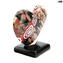 Heart Venus - 帶有砂金石和 murrina 的心形玻璃 - Original Murano Glass OMG