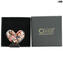 Heart Venus - 帶有砂金石和 murrina 的心形玻璃 - Original Murano Glass OMG