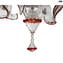 Lustre Veneziano - Vermelho Calla Crystal - Vidro Murano Original