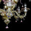 Venezianischer Kronleuchter Rezzonico - Blumig - Golden - Alle Gold Gold 24k - Original Muranoglas OMG