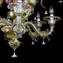 Venetian Chandelier Rezzonico -  Flowery - Golden - All gold Gold 24k - Original Murano Glass OMG