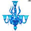 Venetian Chandelier - Corvo light blue - Murano Glass 