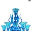 Venetian Chandelier - Corvo light blue - Murano Glass 