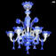 威尼斯枝形吊燈 Regina - 藍色 - Original Murano Glass