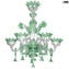 Lampadario Veneziano - Regina - Verde - Vetro di Murano