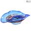 Sombrero Blue Centerpiece - Venetian Glass Vase