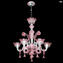 Lampadario Veneziano - Regina - Rosa - Vetro di Murano