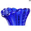 Vase à fleurs - Bleu - Verre de Murano original OMG