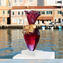 Escultura exclusiva - Coração - em Ouro 24 quilates e vidro Murano
