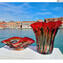 Sombrero Red - Bol centre de table en verre vénitien