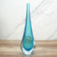 Vaso Viper - celeste - Sommerso - Vetro di Murano Originale OMG