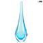 Vaso Viper - celeste - Sommerso - Vetro di Murano Originale OMG