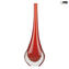 花瓶毒蛇 - 胭脂紅 - Sommerso - 原穆拉諾玻璃 OMG
