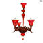 Venezianischer Kronleuchter - Tremiti - Rot - Muranoglas