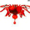 Venetian Chandelier -Tremiti - Red - Murano Glass 