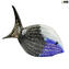 Fishes - 多色和銀色 - Original Murano Glass Omg