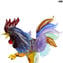 Gallo da combattimento - Modellato a Mano - Vetro di Murano Originale Omg