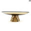Centro de mesa Ámbar - y base con oro 24 K - Cristal de Murano original OMG