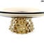 Centro de mesa Ámbar - y base con oro 24 K - Cristal de Murano original OMG