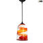 Lampe à Suspension Orange - Style Sbruffy - Verre Original de Murano