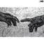 Assiette universelle du jugement - Michelangelo Tribute - avec feuille d'argent - Verre de murano d'origine - OMG