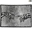لوحة الحكم العالمي - تحية مايكل أنجلو - ورقة فضية - زجاج مورانو الأصلي - OMG
