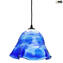 吊燈 - 藍色 - Sbruffy - Original Murano Glass