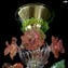 Araña veneciana Regina - verde y rosa - Cristal de Murano original omg