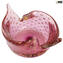 Plate Baleton - pink and gold - Murano Glass