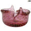 Plate Baleton - pink and gold - Murano Glass