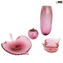 Plate Baleton - pink and gold - Murano Glass