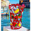Floral Garden - Jarrón soplado rojo - Cristal de Murano original OMG®